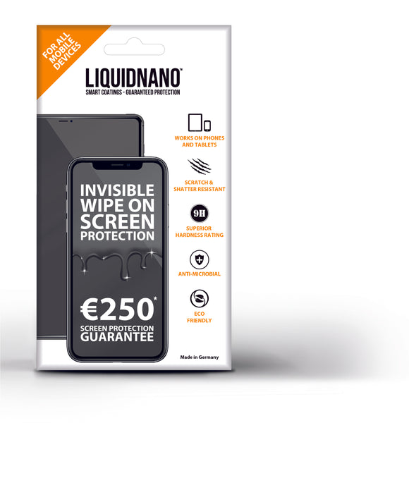 LiquidNano Liquid Glass Mobile Screen Protection with 250 Euro Product Performance Guarantee